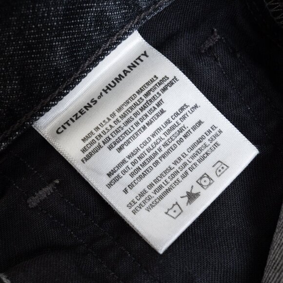 Citizens of Humanity Charlotte Crop High Rise Straight Jeans Black - Picture 13 of 15